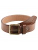 FASTRACK  TAN LEATHER BELT Single-Sided Leather Belt with Antique Brass Finish Buckle-B0399LTN01L