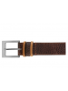 Fastrack Brown Single-Sided Leather Belt with Antique Brass Finish Buckle -B0405LBR01X