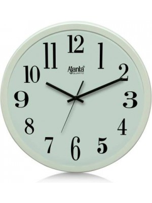 Ajanta Analog 35 cm X 35 cm Wall Clock  (White, With Glass)