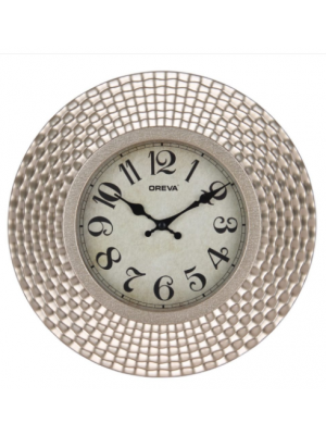 OREVA Round Golden AQ 9087 Antique Analog Clock