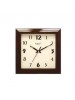 Rikon Brown,White 3551 PL Square Wall Clock, For Home, Size: 215 X 215 Mm