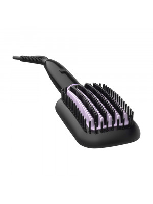 PHILIPS BHH880/10 Heated Straightening Brush with Thermoprotect Technology (Black) 