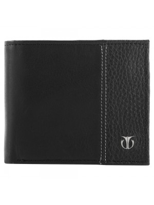 Titan Black Leather Bifold Wallet for Men-TW111LM1BK