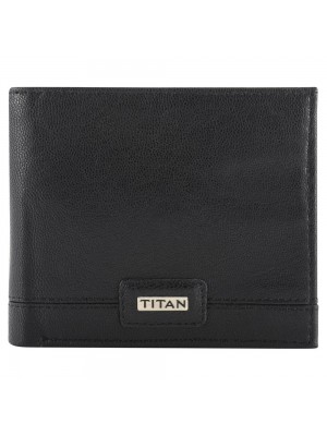 Titan Black Bifold Leather Wallet for Men-TW159LM3BK