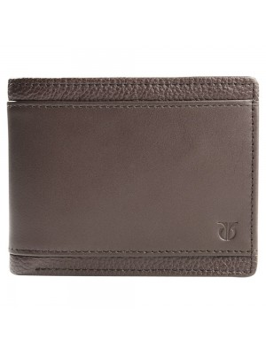 TITAN Brown Leather Bifold Wallet for Men-TW162LM1BR