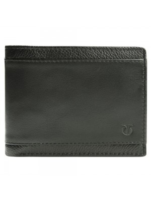 TITAN Black Leather Bifold Wallet  for Men-TW162LM3BK