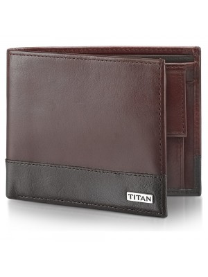 Titan Brown Bifold Leather Wallet for Men-TW190LM1BR