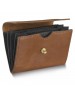 TITAN Tan Leather Multipocketed Card Case for Men with Mushroom Hook For Men-TW225LM1TN