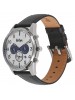 Lee Cooper Silver Dial Chronograph Watch & Black Leather Strap for Men-LC06314331