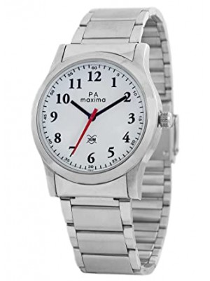 Maxima Attivo Analog White Dial Stainless Steel Strap Watches for Men & Boys- 42840CMGI