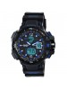 Maxima Analog-Digital Multi-Colour Dial Watch & Black Silicone Strap For Men-59330PPAN