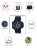 Maxima Analog-Digital Multi-Colour Dial Watch & Black Silicone Strap For Men-59330PPAN