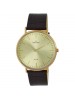 MAXIMA Analog Gold Dial Watch & Brown Leather Strap For Men-59541LMGY