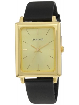 Sonata Analog Gold Dial Men's Watch - 7078YL02