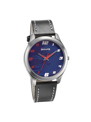 Sonata RPM Analog Blue Dial Men's Watch-77063SL07