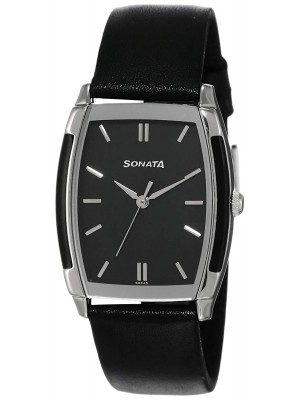 Sonata Analog Black Dial Men's Watch -NK7080SL02