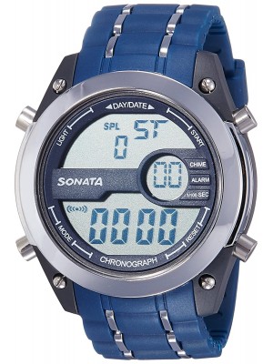 Sonata Superfibre Digital Grey Dial Men's Watch