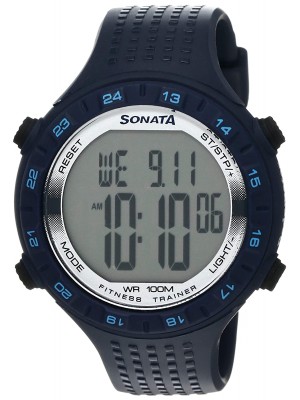 Sonata Digital Grey Dial Men's Watch-NL77040PP01