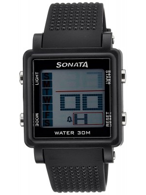 Sonata Super Fibre Digital Grey Dial Men's Watch -NL77043PP01