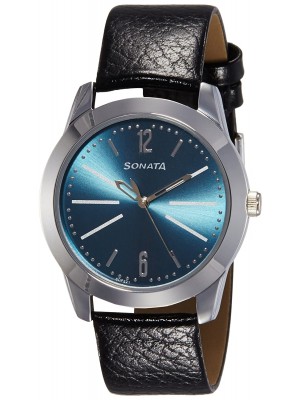 Sonata Analog Blue Dial Men's Watch (7924SL07)-NL7924SL07