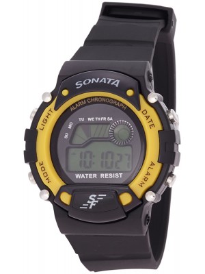 Sonata Superfibre Digital Grey Dial Men's Watch