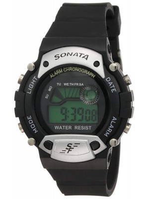 Sonata Super Fibre Digital Grey Dial Men's Watch -NL7982PP02