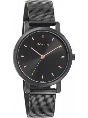 Sonata Onyx Analog Black Dial Women's Watch-8164NM02