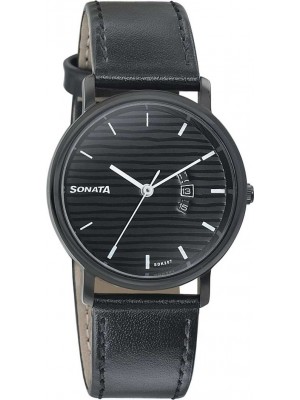 Sonata Onyx 87029NL04 Analog Watch for Women