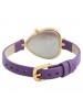 SONATA Silver Dial Purple Leather Strap Watch
