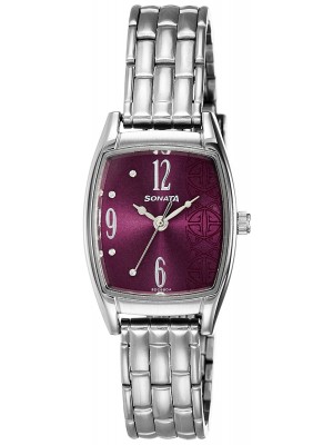 Sonata Analog Purple Dial Women's Watch -NK87003SM01