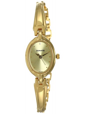 Sonata Analog Gold Dial Women's Watch -NL8048YM02