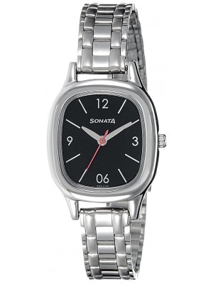 Sonata Analog Black Dial Women's Watch (8060SM02)-NL8060SM02