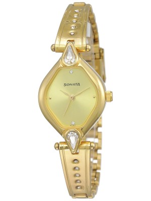 Sonata Analog Gold Dial Women's Watch -NL8063YM02