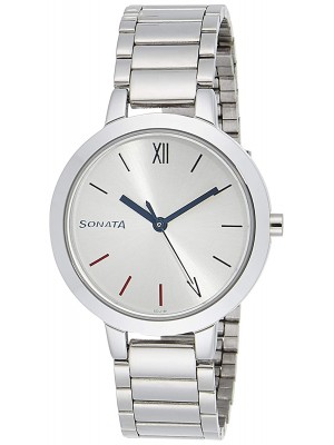 Sonata Busy Bees Analog Silver Dial Women's Watch-NL8141SM04