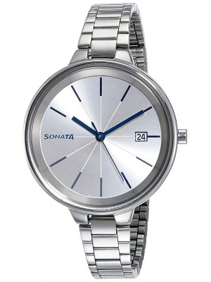 Sonata Busy Bees Analog Silver Dial Women's Watch-NL8159SM01