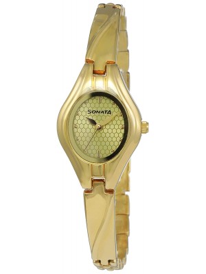 Sonata Analog Gold Dial Women's Watch -NL8951YM02