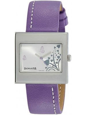 Sonata Yuva Fashion Analog White Dial Women's Watch