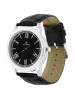 Titan Black Dial Analog Watch  & Black Leather Strap for Men-1735SL02
