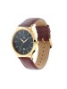 Titan Black Dial Analog Watch with Date Function & Brown Leather Strap for Men-1825YL01