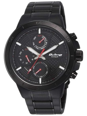 TITAN Octane Black Dial Analog Watch & Black Stainless Steel  for Men-90091NM01