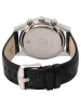 Titan Silver Dial Chronograph Watch & Black Leather Strap for Men-NJ9322SL02E