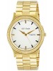 Titan Analog Watch White Dial with Day & Date Function & Golden Stainless Steel Strap for Men-NL1650YM03