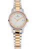 Titan White Dial Analog Watch with Date Function & Two Tone Stainless Steel for Women-2572KM01