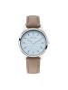 Titan with Blue Dial & Analog functionality & Grey  Leather Strap  for Women-2639SL05