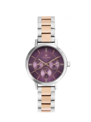 TITAN Womens Purple Dial Multi-Function Watch - 95087KM02