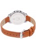 Titan Silver Dial Analog Watch & Brown Leather Strap for Women-NL2481SL06