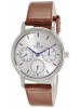 Titan White Dial Multifunction Watch & Brown Leather Strap  for Women-NL2595SL01