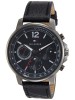 Tommy Hilfiger Grey Dial Multifunction Watch & Black Leather Strap for Men-TH1791533